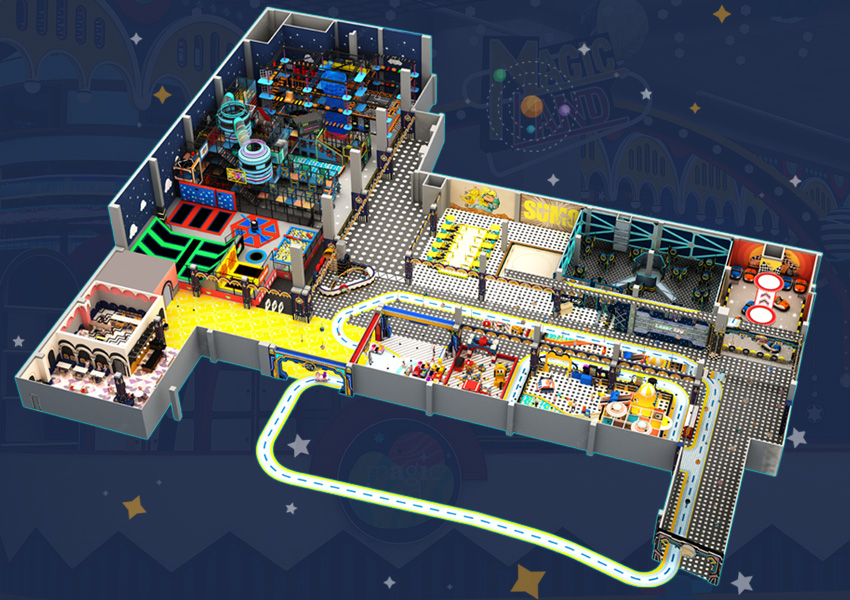 是由奇樂集團精心設計打造大型室內兒童游樂場